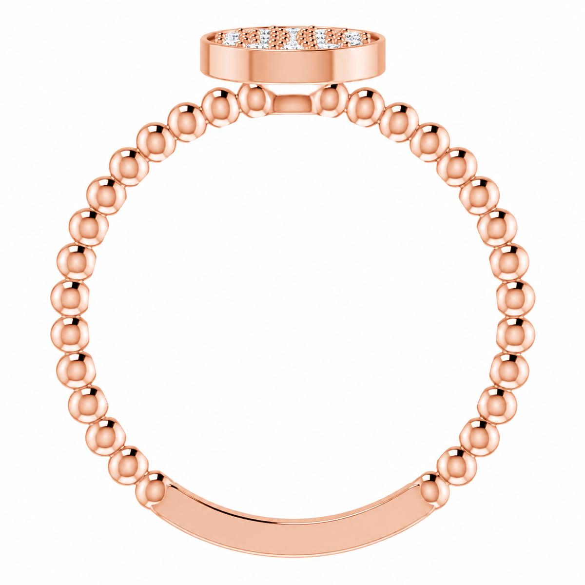 14K Round Bubble Cluster Ring