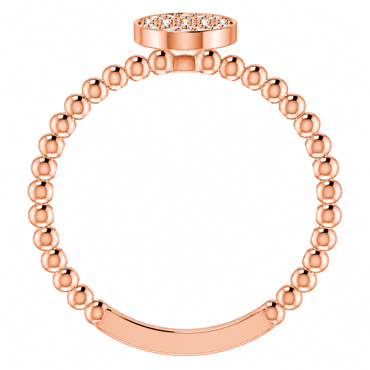 14K Oval Bubble Cluster Ring