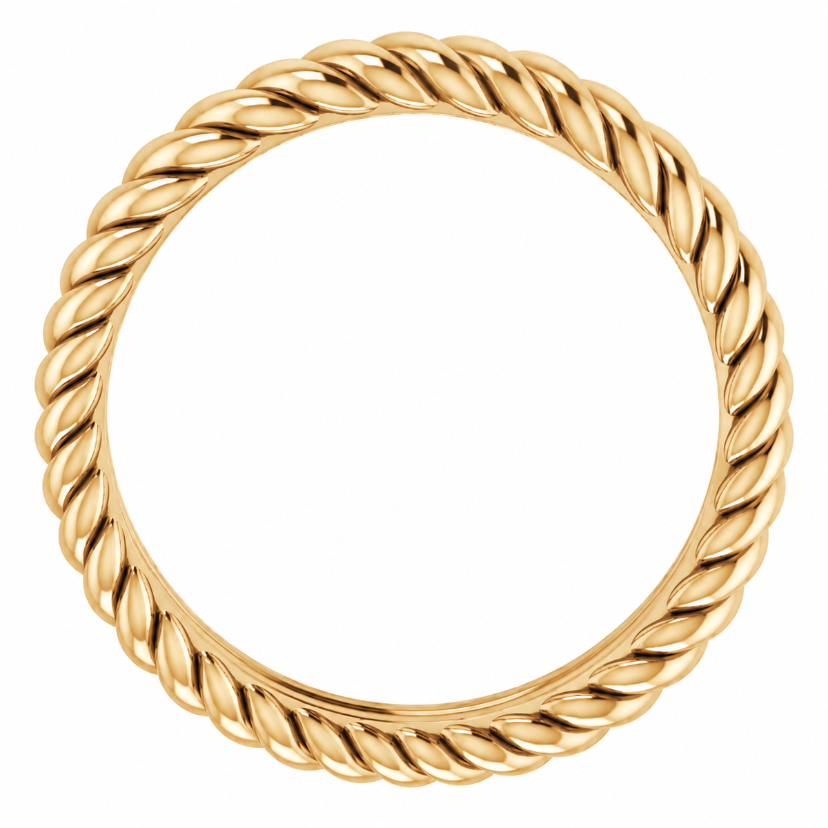 14K Twisted Rope Gold Band