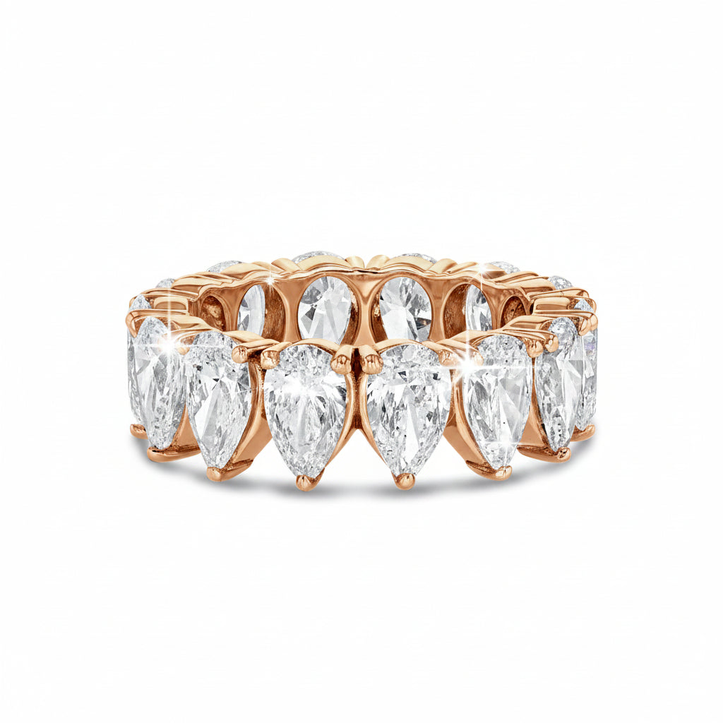 14K Pear Eternity Ring