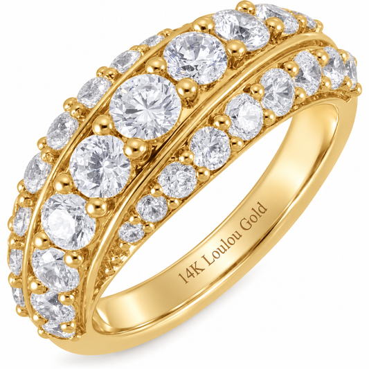 14K Twist Diamond Ring