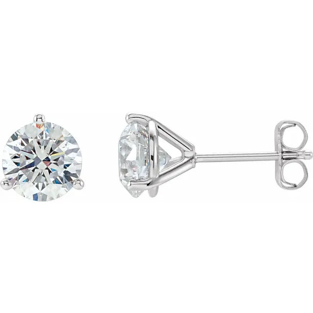 14K 3Prong Martini Stud Earrings