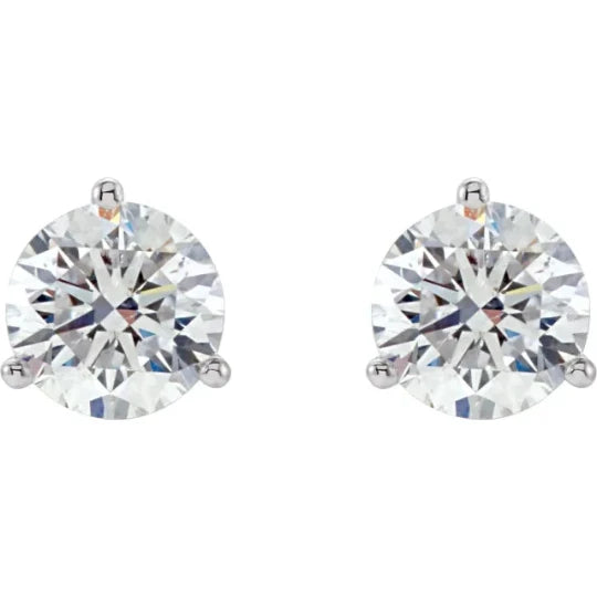 14K 3Prong Martini Stud Earrings
