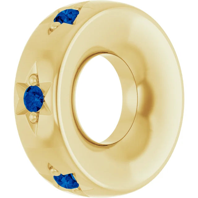 14K Stackable Sapphire Space Charm