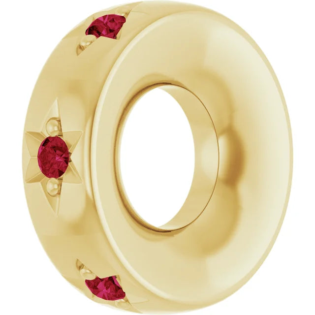 14K Stackable Ruby Space Charm