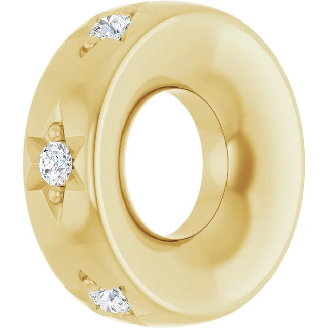 14K Stackable Diamond Space Charm