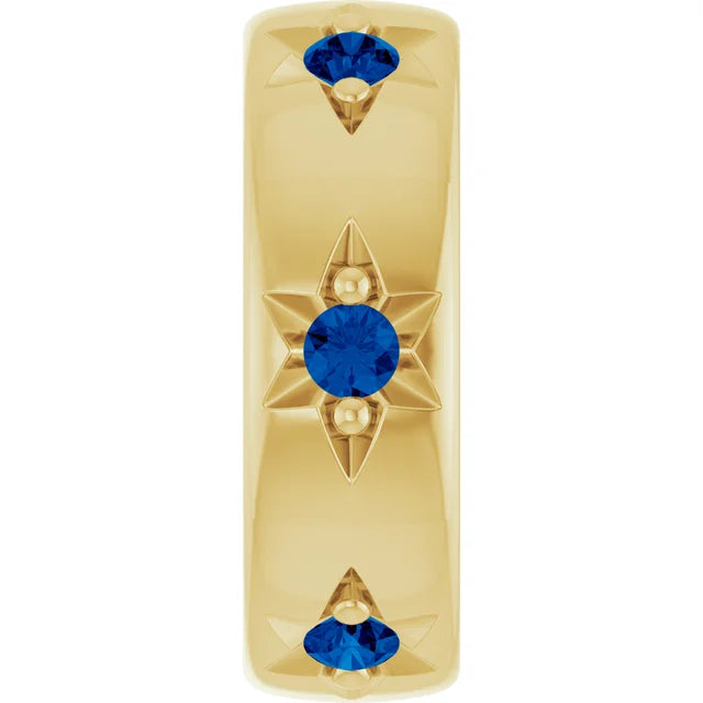 14K Stackable Sapphire Space Charm