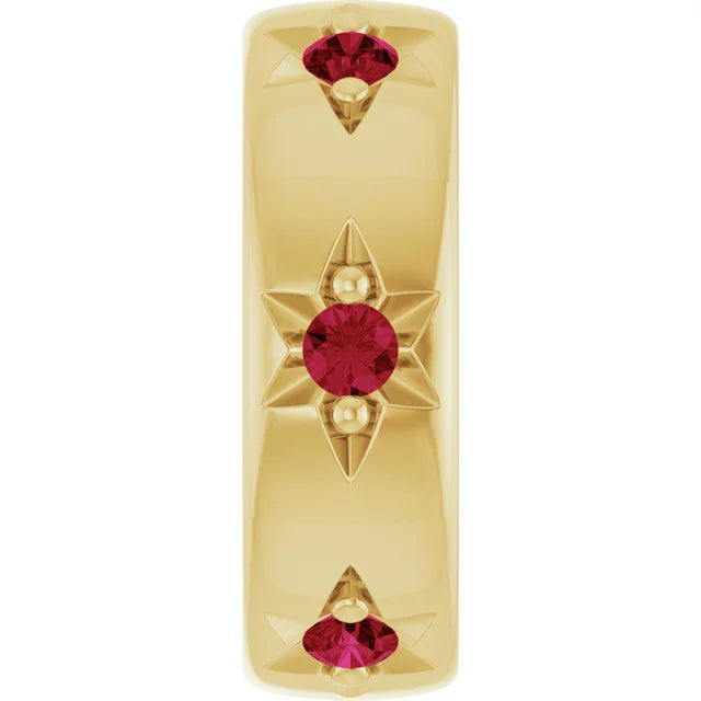 14K Stackable Ruby Space Charm