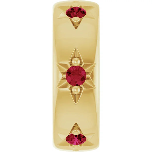 14K Stackable Ruby Space Charm