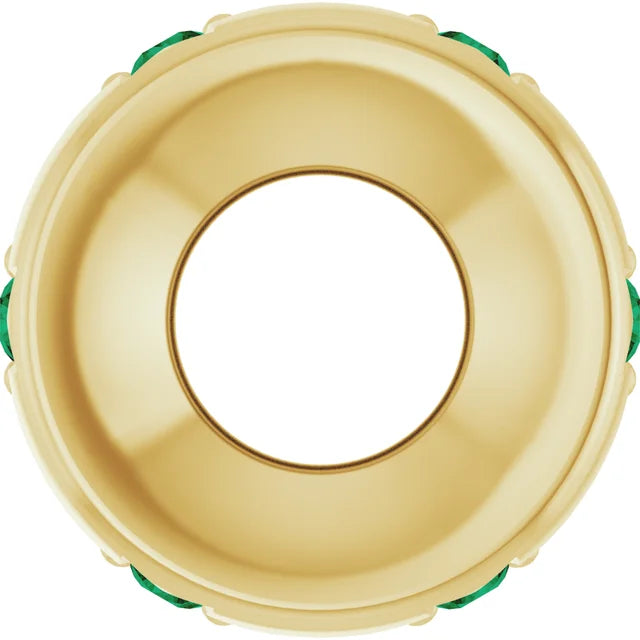 14K Stackable Emerald Space Charm