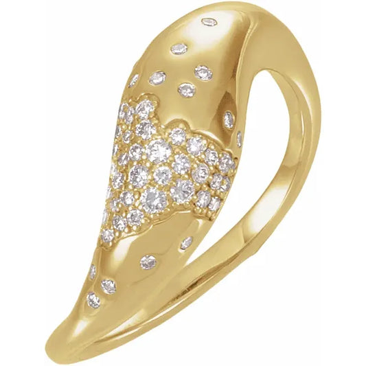 14K Scarlett Pave Style Ring