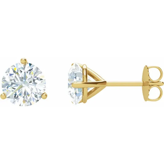 14K 3Prong Martini Stud Earrings