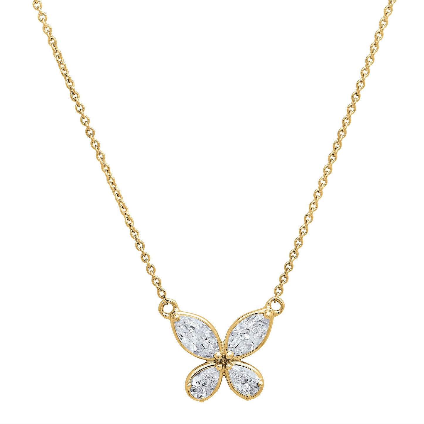 14K Whimsy Butterfly Diamond Necklace
