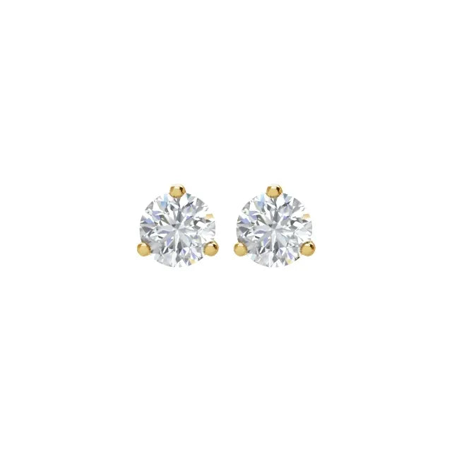 14K 3Prong Martini Stud Earrings