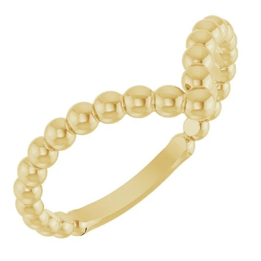 14K Golden Bubble Stackable Ring