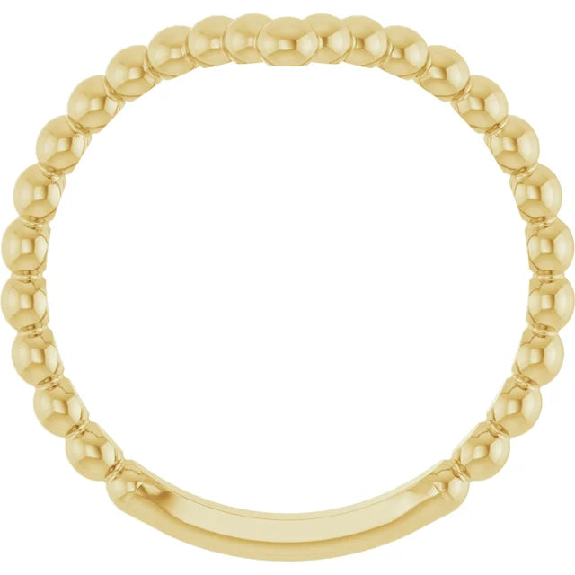 14K Golden Bubble Stackable Ring