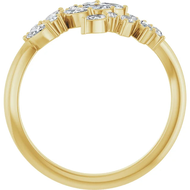 14K Marquise Bypass Ring
