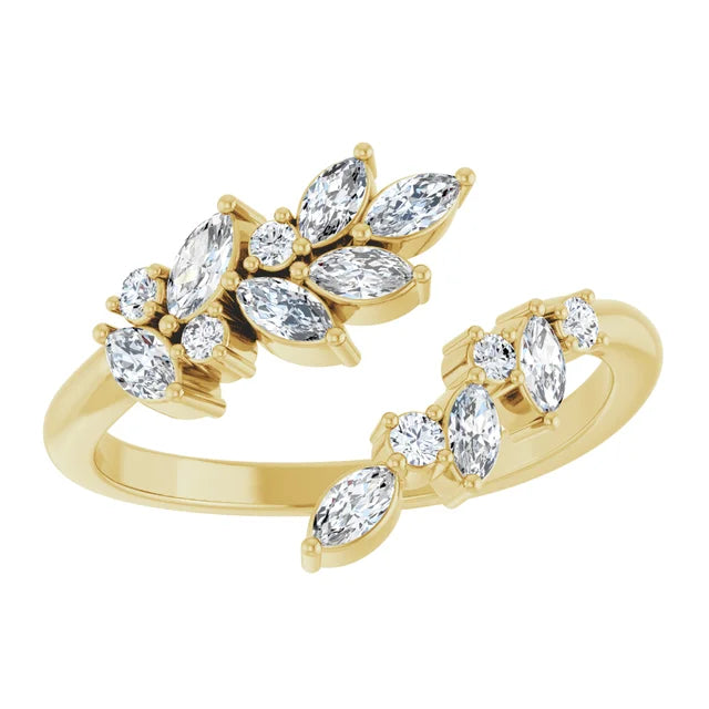 14K Marquise Bypass Ring