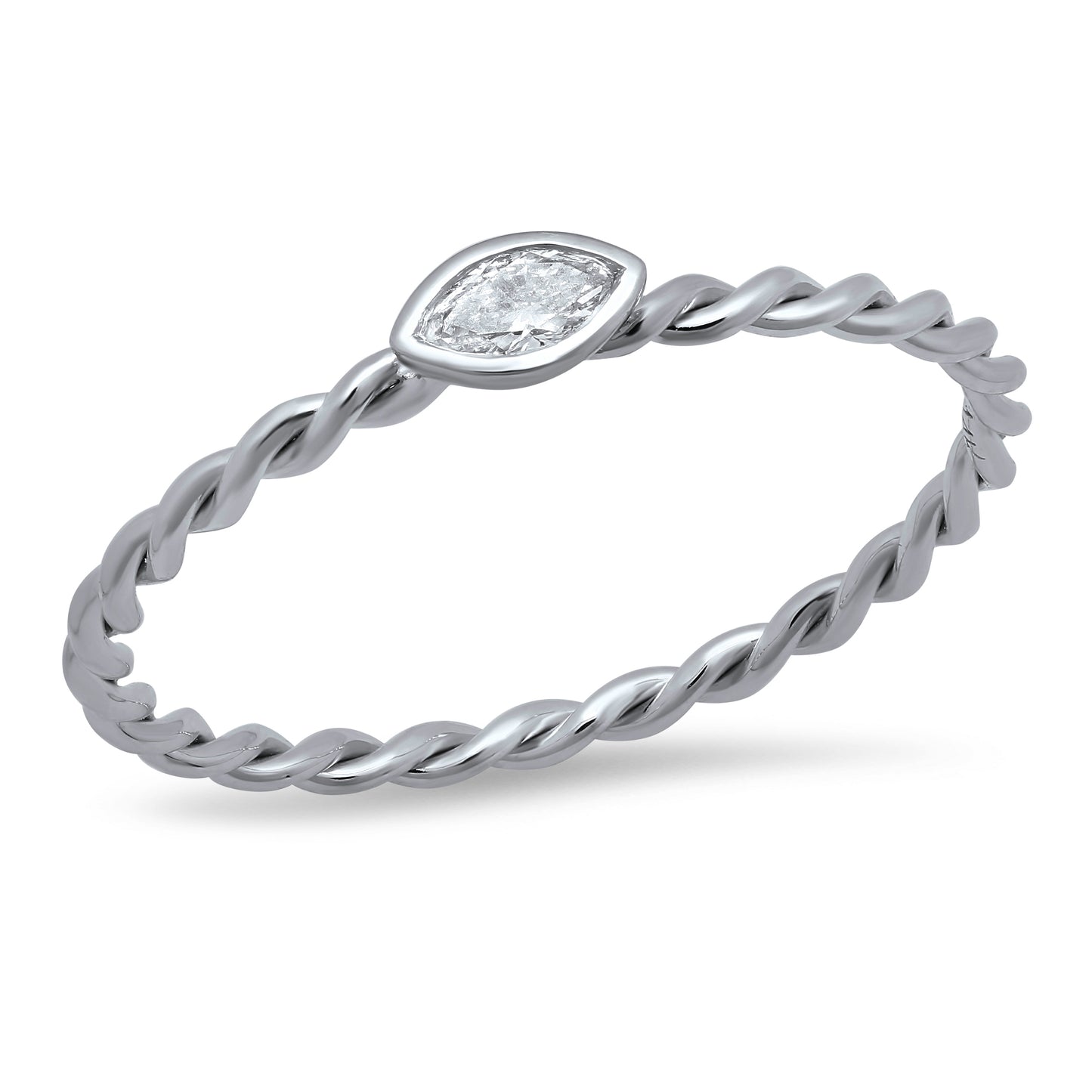 TWISTED MINI MARQUISE STACKER