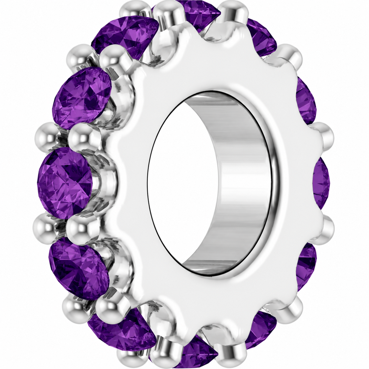 14K Stackable Birthstone Spacer Charm