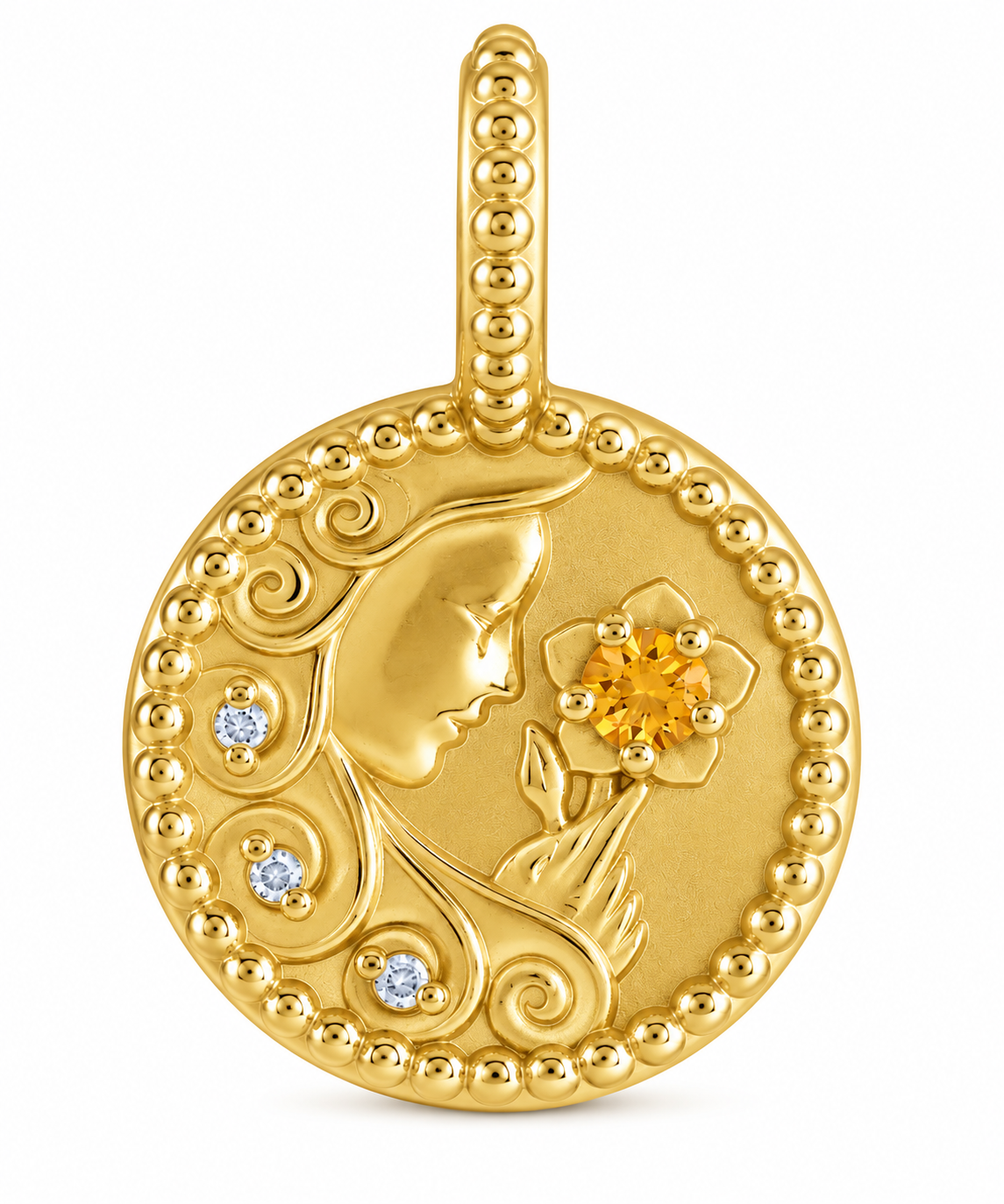 14K Zodiac Charm Pendant Necklace