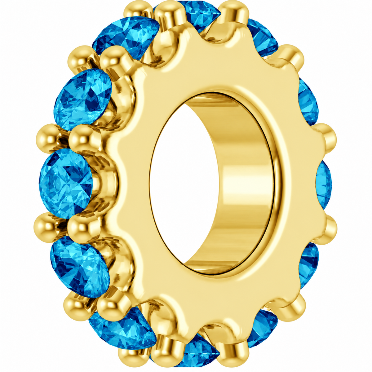 14K Stackable Birthstone Spacer Charm