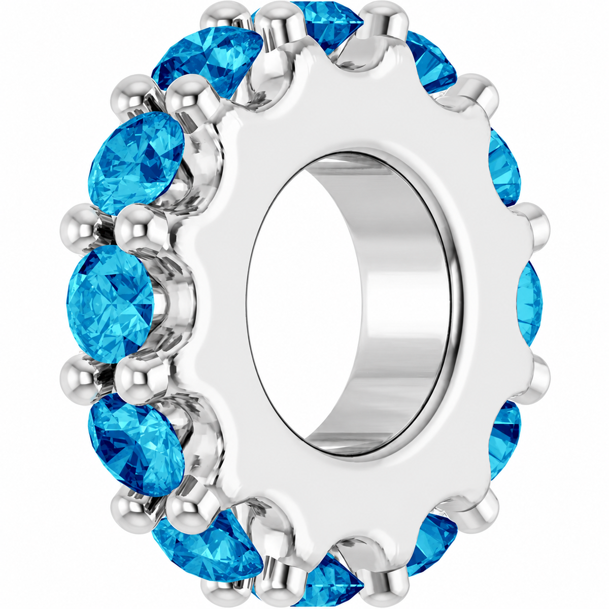 14K Stackable Birthstone Spacer Charm