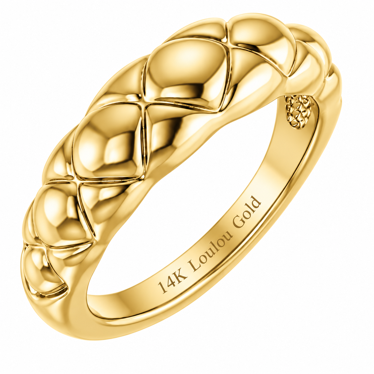 14K Quilted Gold Ring
