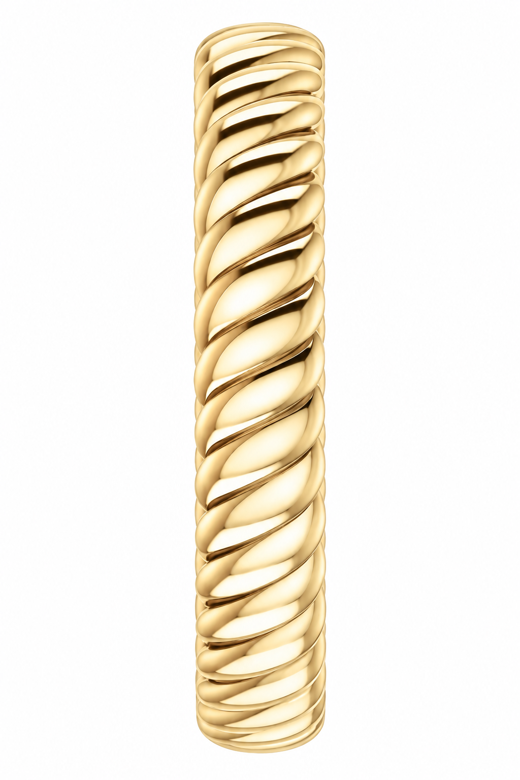 14K Twisted Rope Gold Band