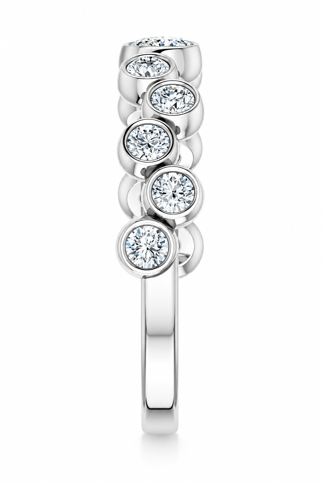 14K Bubbly  Diamond Ring