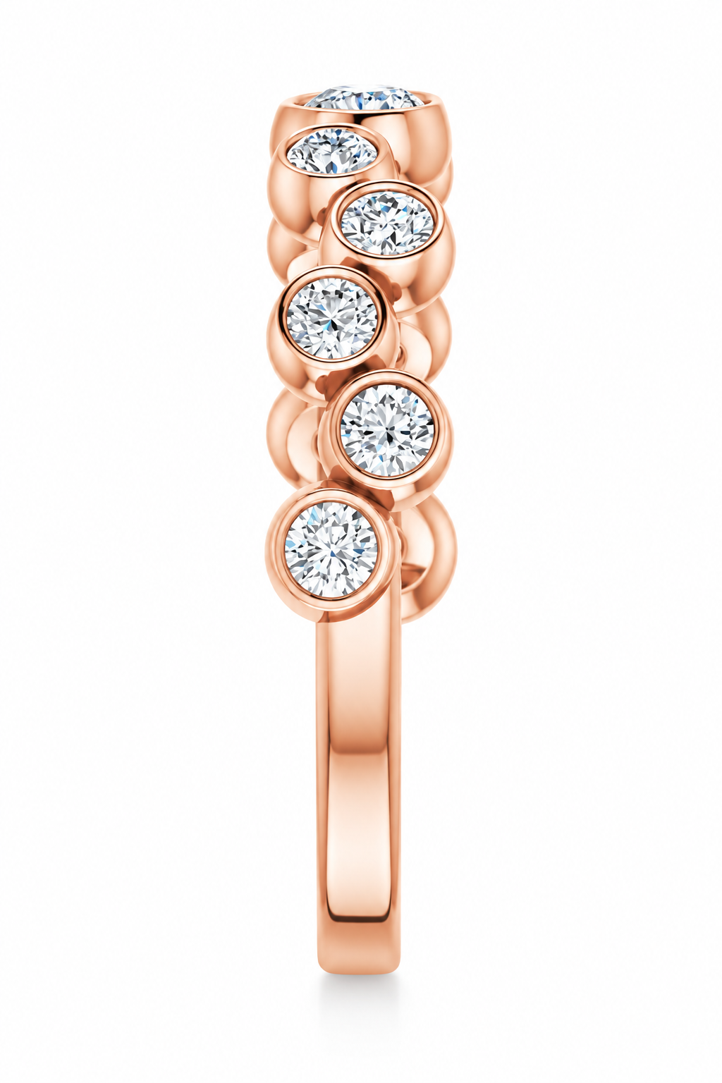 14K Bubbly  Diamond Ring