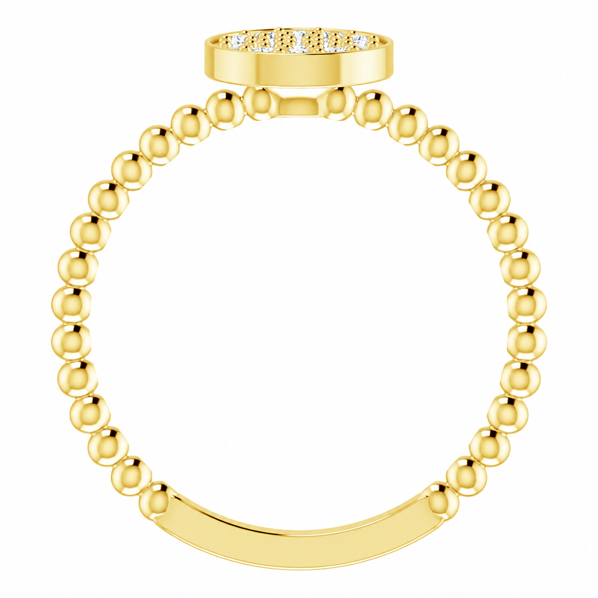14K Round Bubble Cluster Ring
