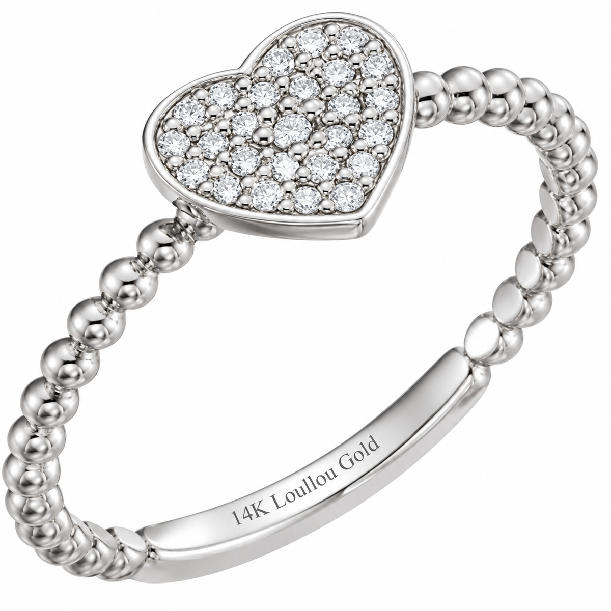 14K Bubbly Heart Ring