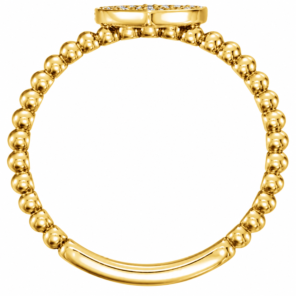 14K Bubbly Heart Ring