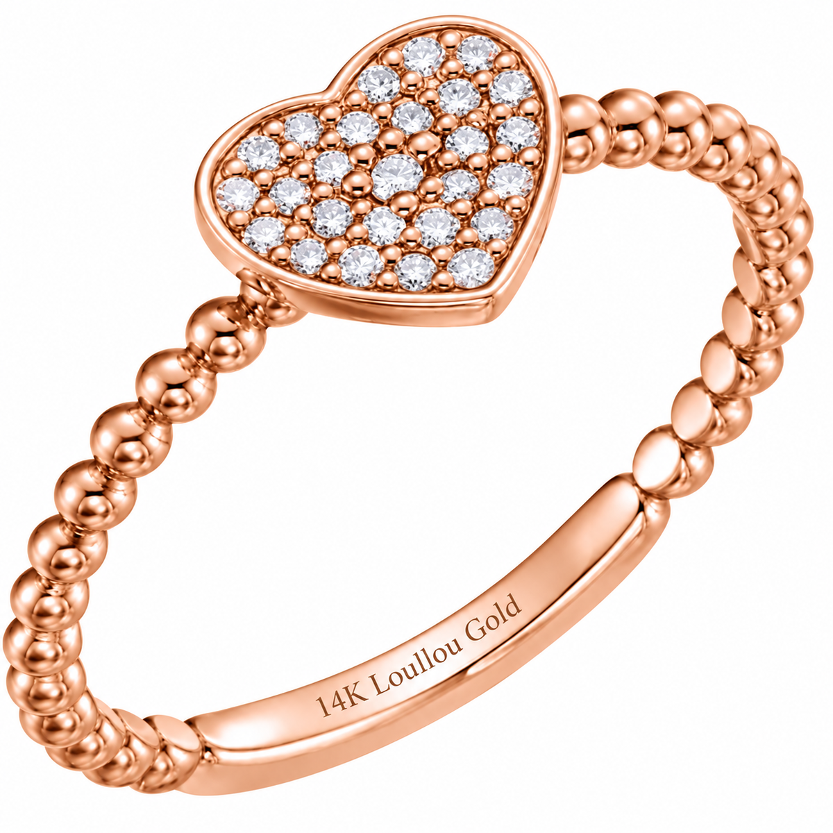 14K Bubbly Heart Ring