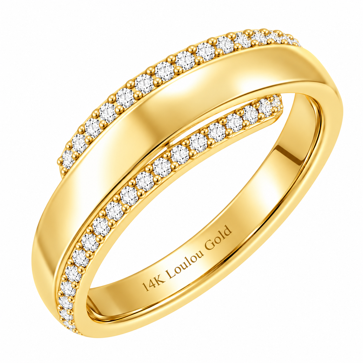 14K Embrace Bypass Diamond Ring