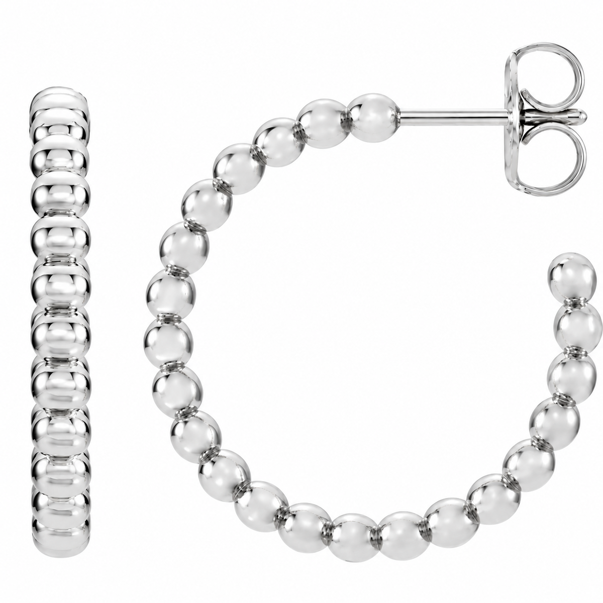 14K Bubble Hoop Earrings
