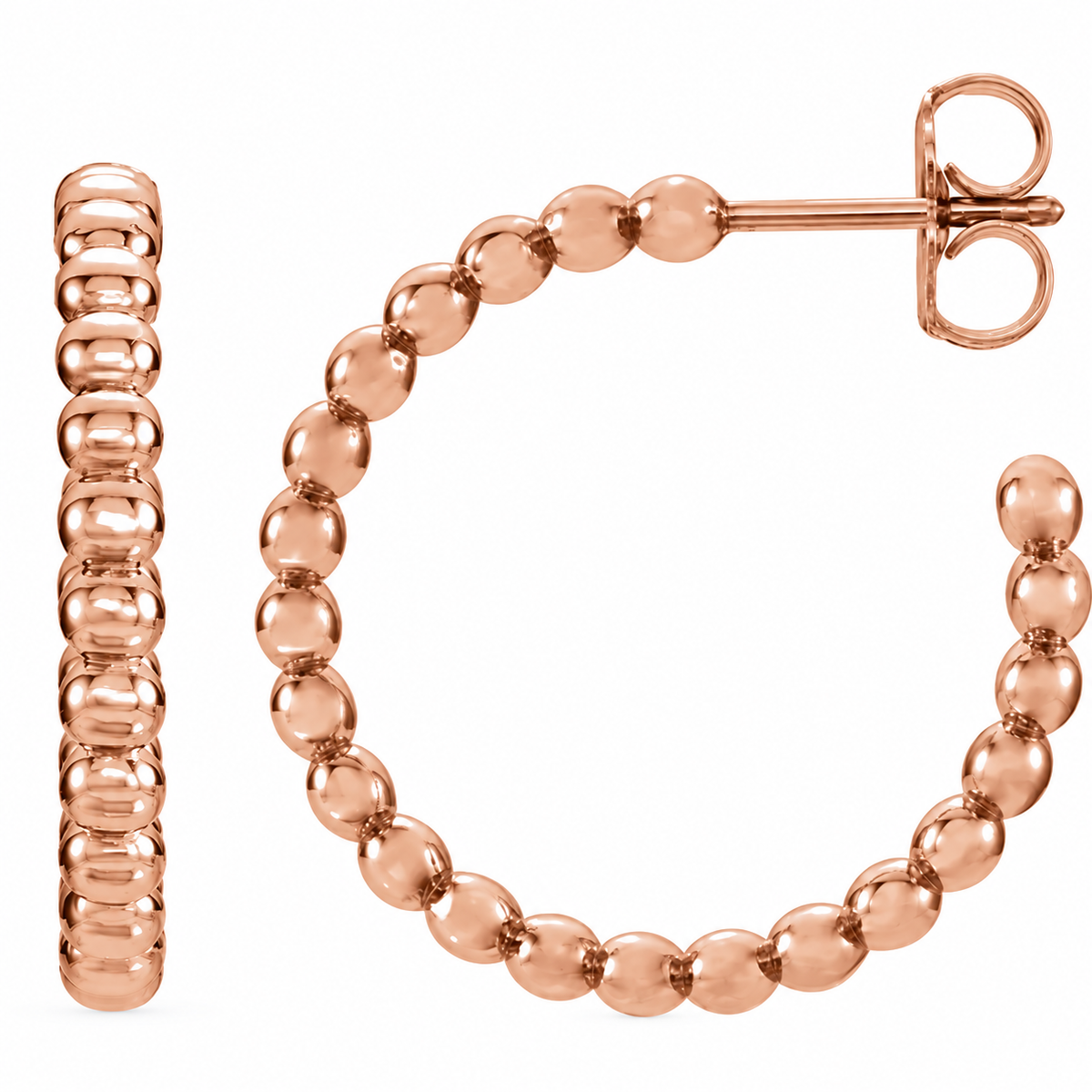 14K Bubble Hoop Earrings