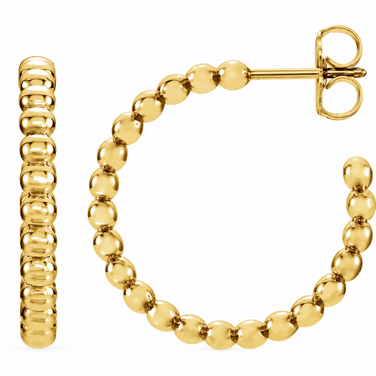 14K Bubble Hoop Earrings