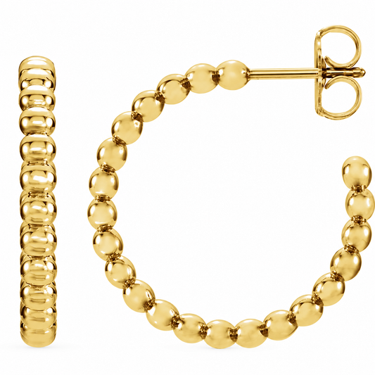 14K Bubble Hoop Earrings