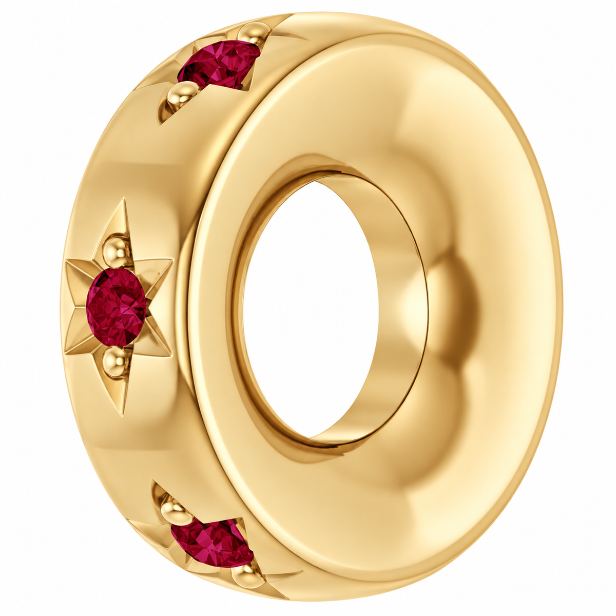 14K Stackable Ruby Space Charm