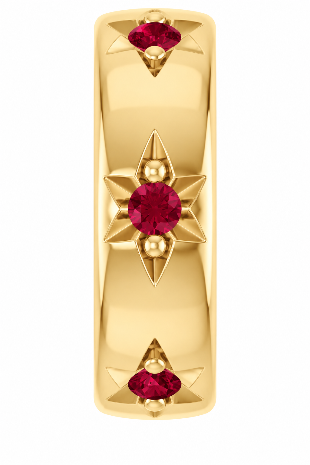 14K Stackable Ruby Space Charm