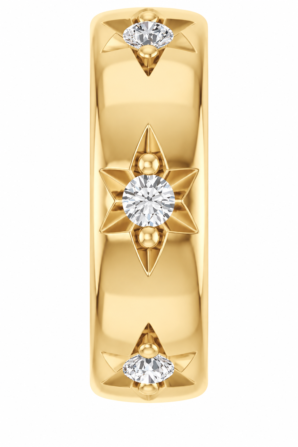 14K Stackable Diamond Space Charm