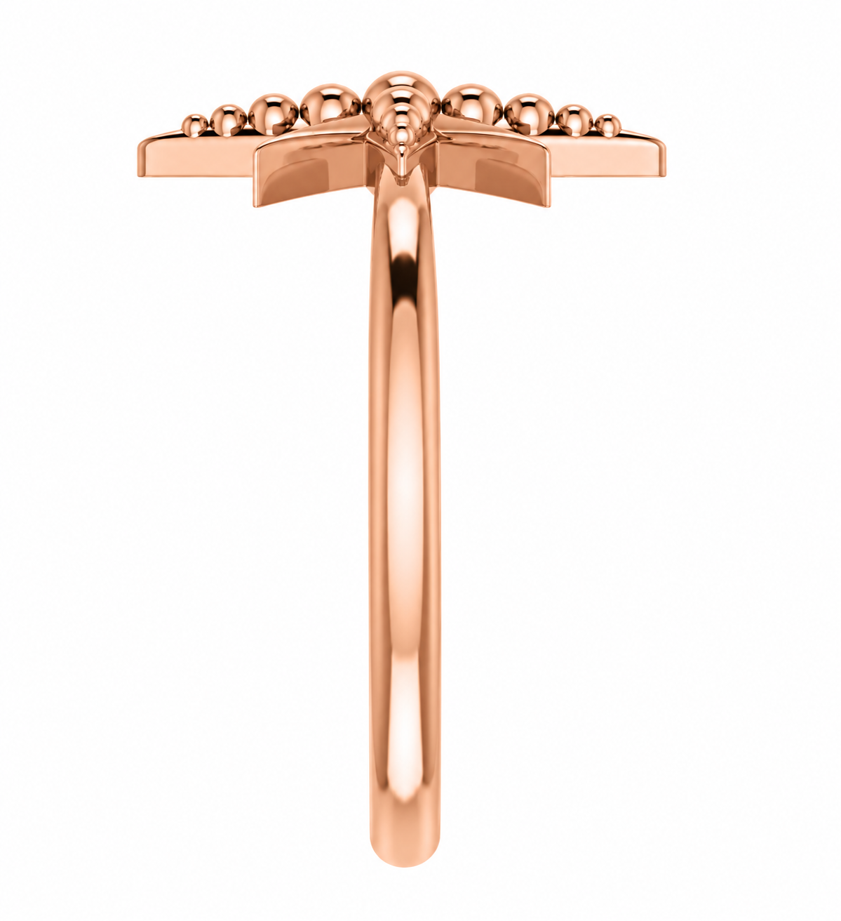14K Gold Bubble Starburst Ring