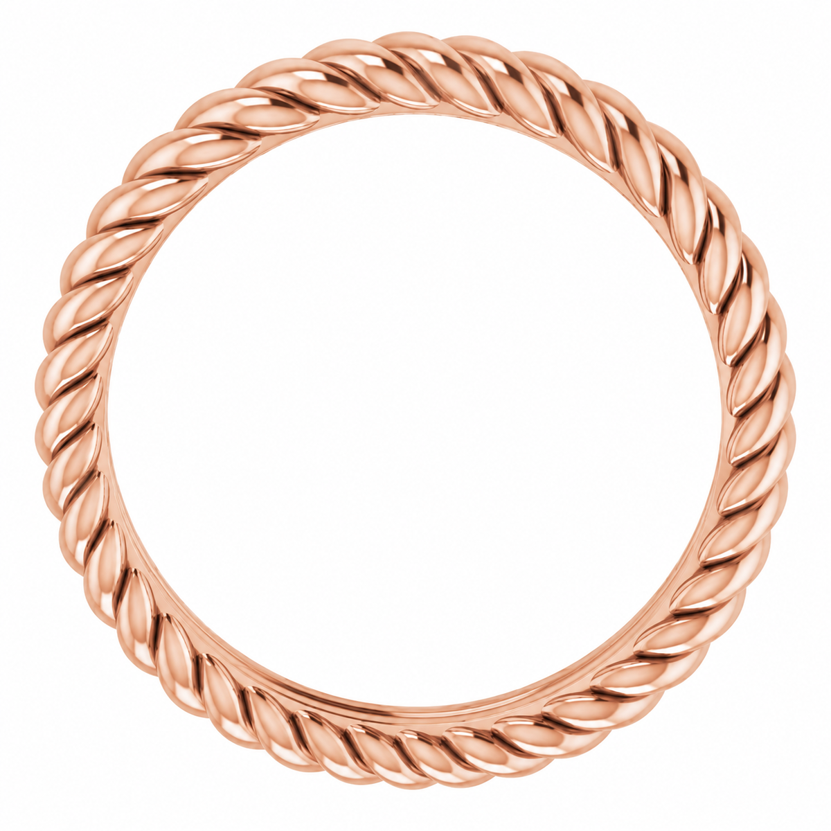 14K Twisted Rope Gold Band