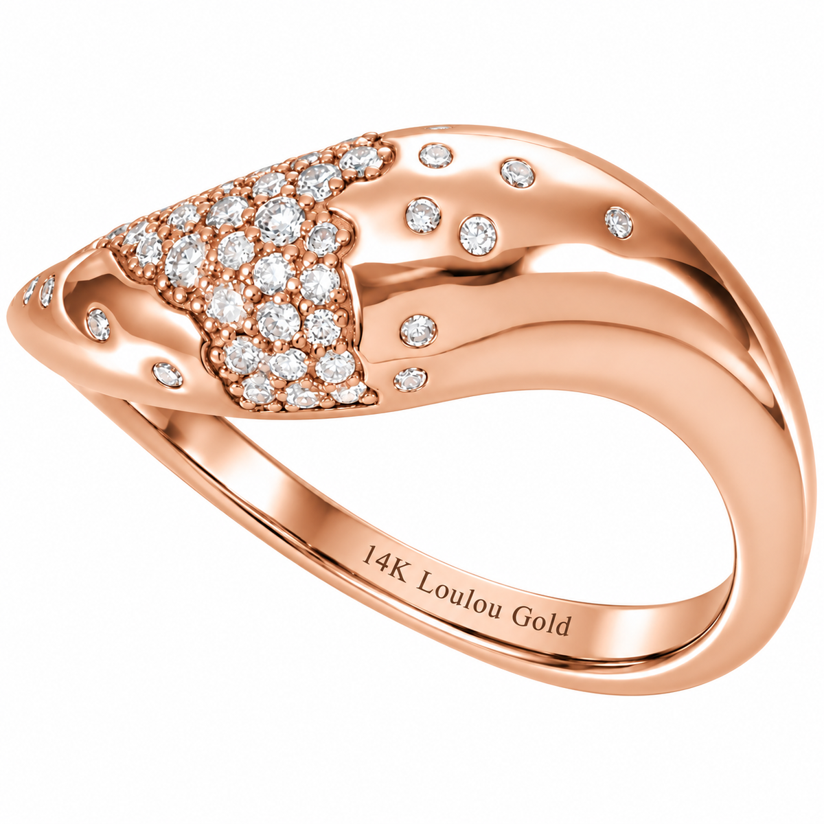 14K Scarlett Pave Style Ring
