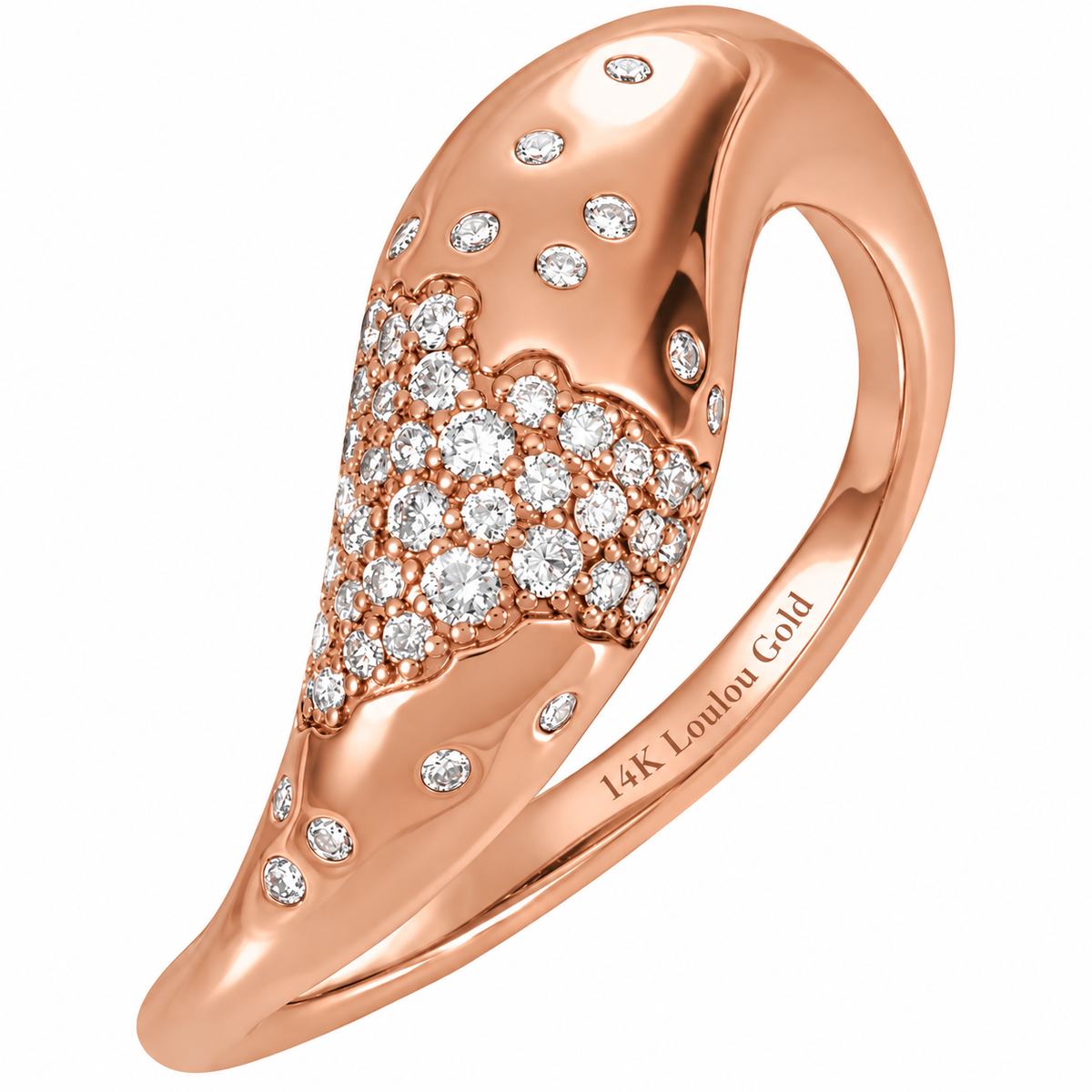 14K Scarlett Pave Style Ring