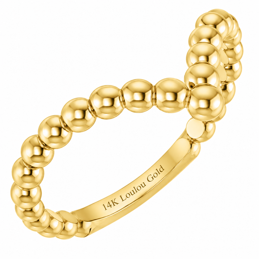 14K Golden Bubble Stackable Ring