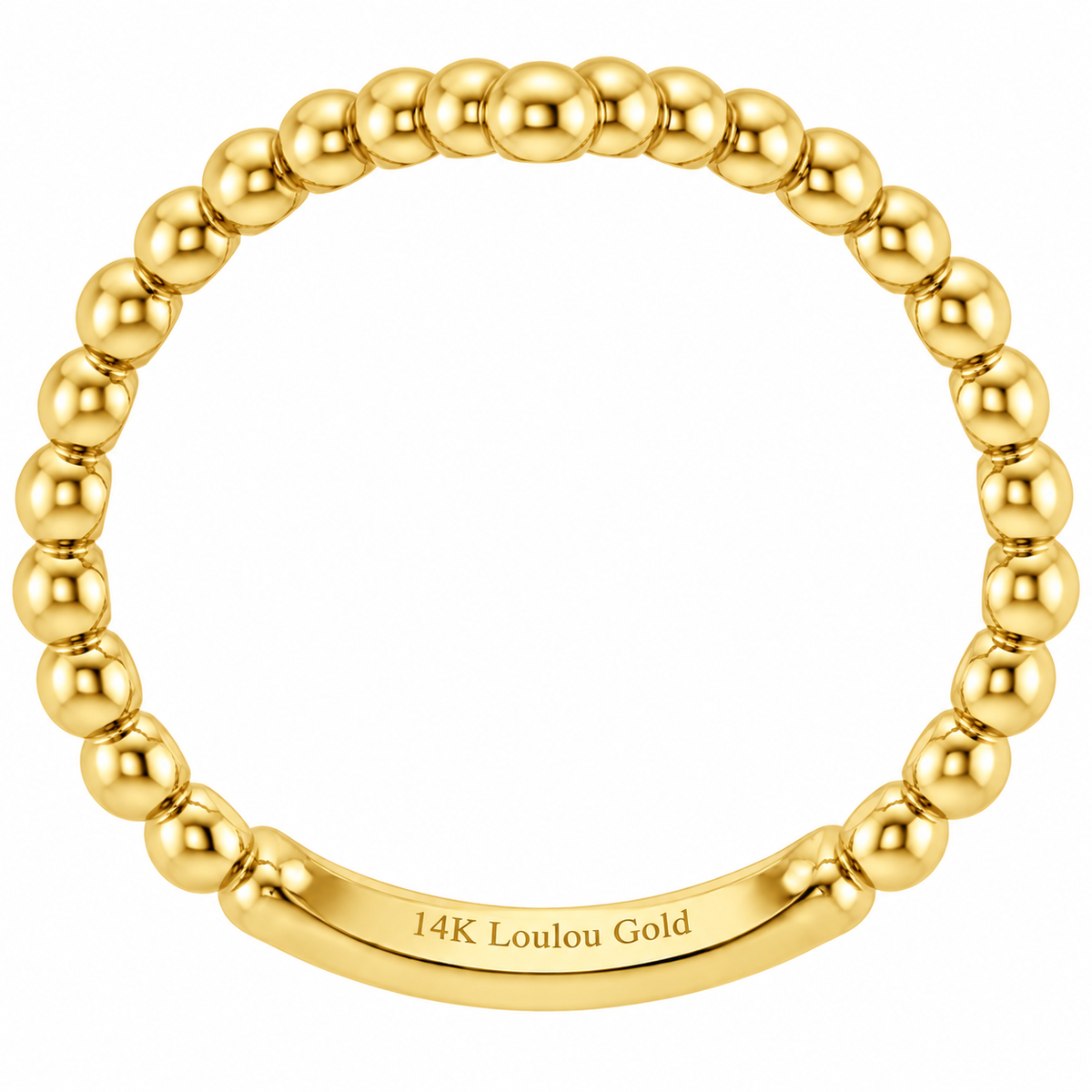 14K Golden Bubble Stackable Ring