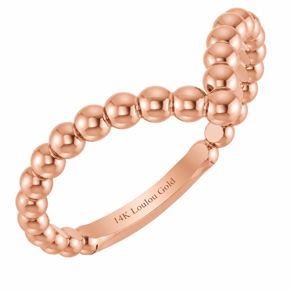 14K Golden Bubble Stackable Ring